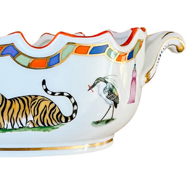 Vintage Lynn Chase Tiger Raj 12" Monteith Bowl