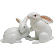 1978 Large Fitz & Floyd Ceramic Bunny Rabbit Figurines
