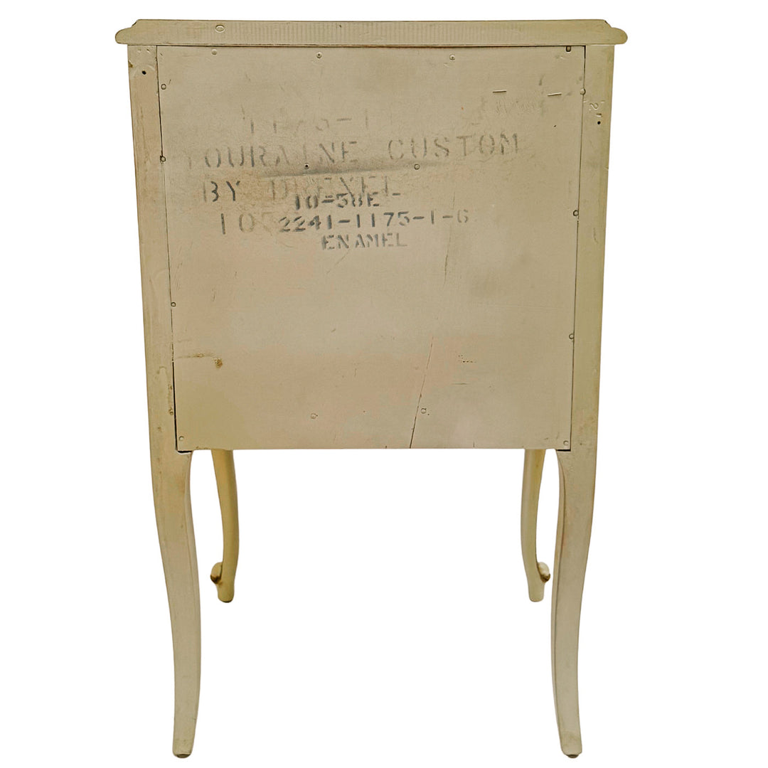 Drexel Touraine French Provincial Louis XV Style Crème Peinte Nightstands