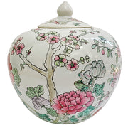 Vintage Famille Verte Peony Floral Ginger Jar