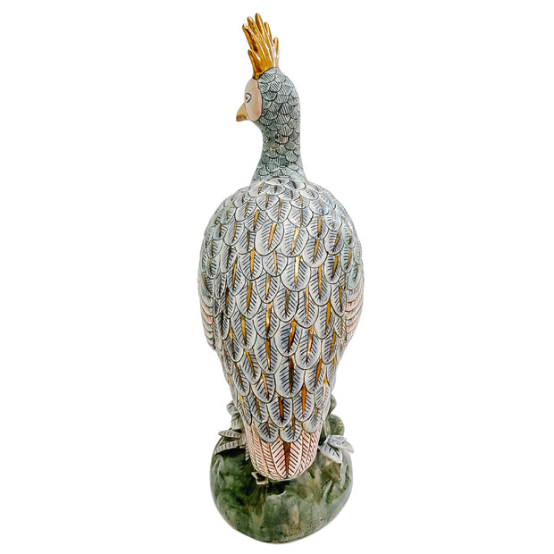 Large 17.5" Chinese Ceramic Perched Bird Figurine