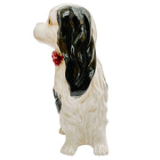 Vintage Staffordshire Glazed Pottery Spaniel Cavaliers