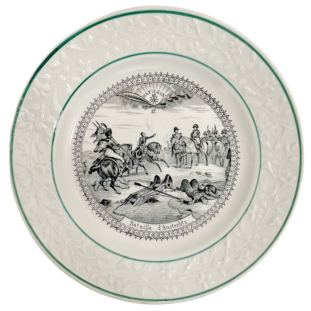 19th Century French Faience Napoleon Scene Plates