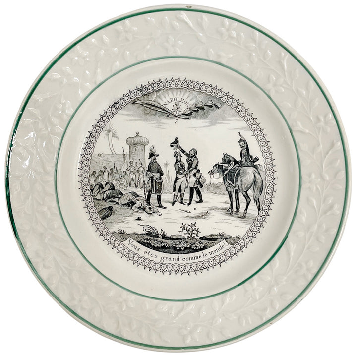 19th Century French Faience Napoleon Scene Plates