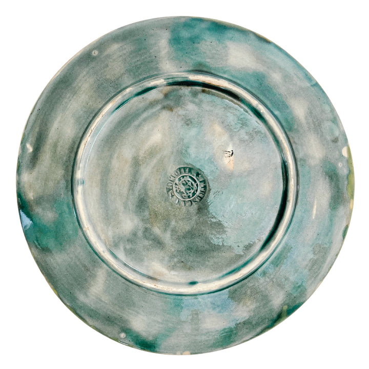 American Etruscan Majolica Pink Maple Leaf Plate