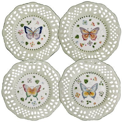 Andrea by Sadek Reticulated Butterfly Plates