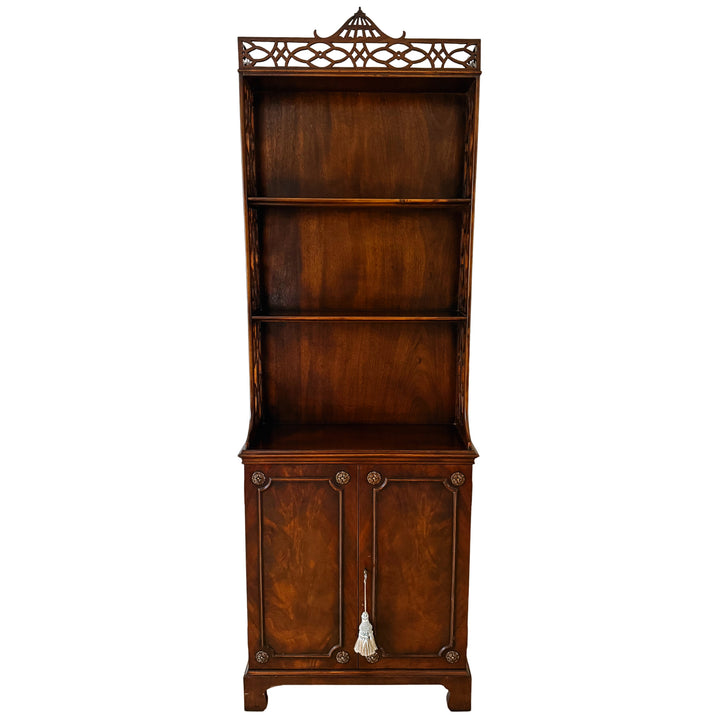 Antique American Chippendale Mahogany Etagere Cabinets by Robert W. Irwin Co.