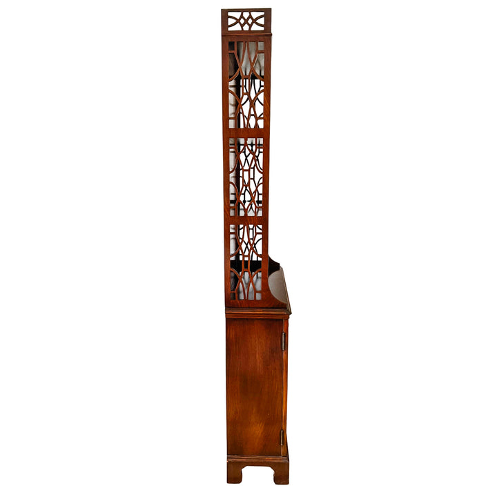 Antique American Chippendale Mahogany Etagere Cabinets by Robert W. Irwin Co.