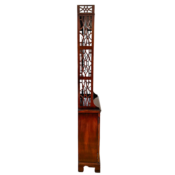 Antique American Chippendale Mahogany Etagere Cabinets by Robert W. Irwin Co.