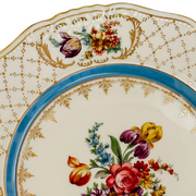 Antique Bohemia Floral Dinner Plate 11" by Pirkenhammer