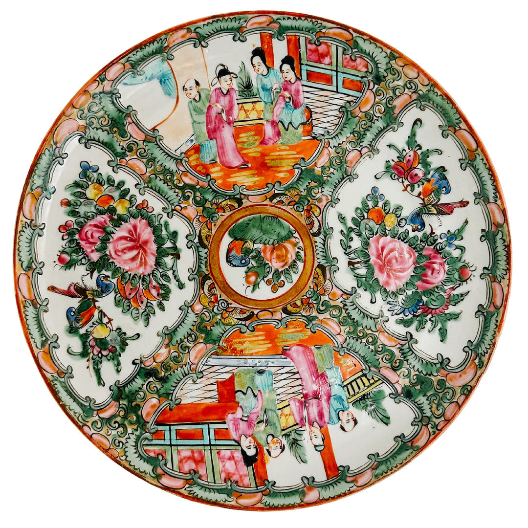 Antique Chinese Export Rose Medallion Plate