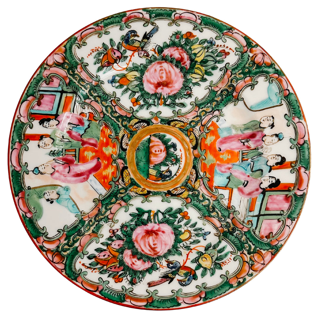 Antique Chinese Export Rose Medallion Plate