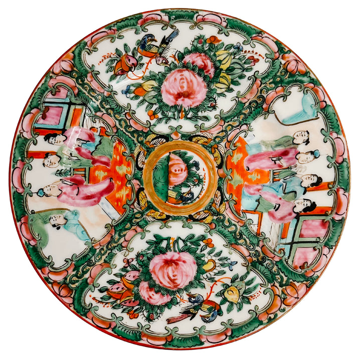 Antique Chinese Export Rose Medallion Plate