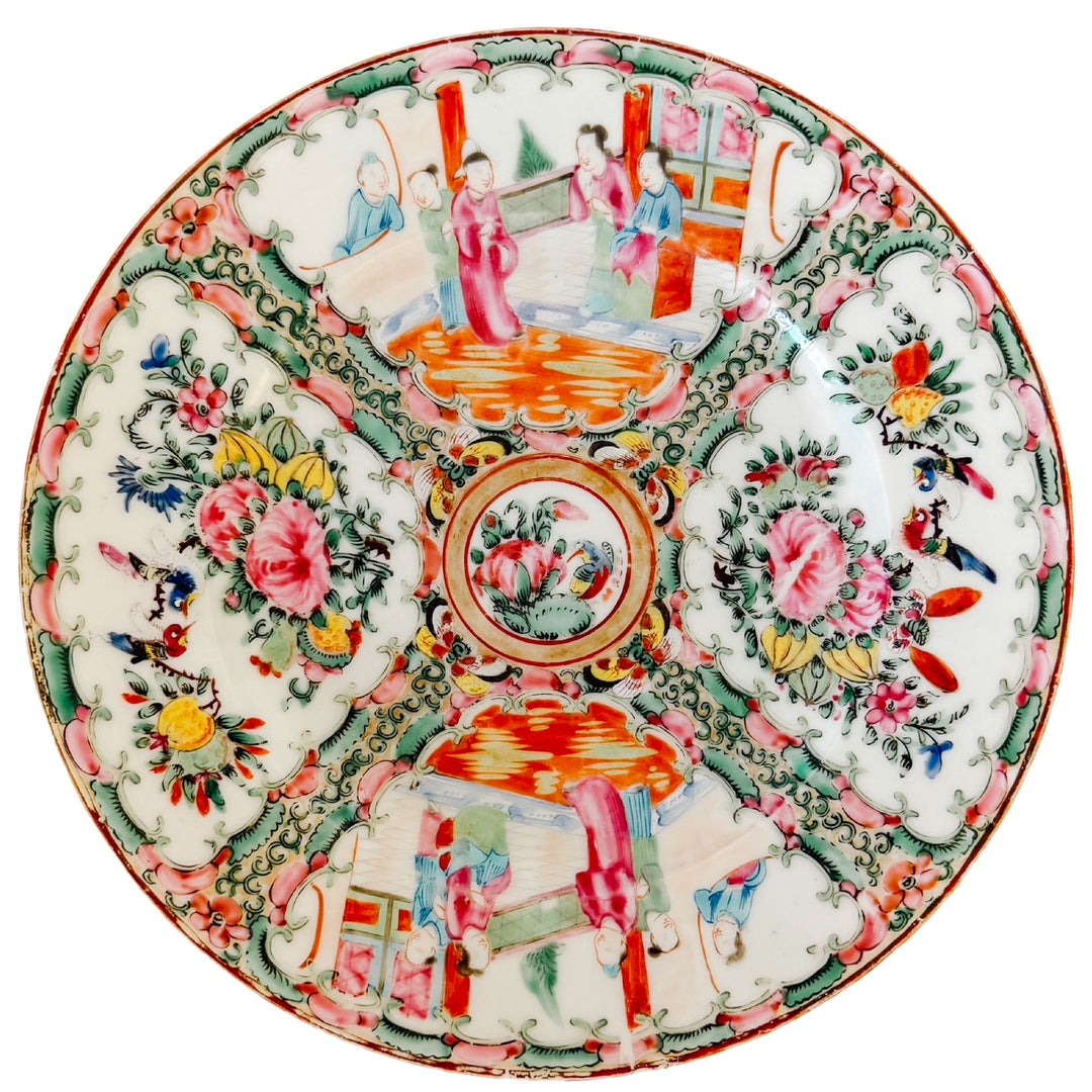 Antique Chinese Export Rose Medallion Plate