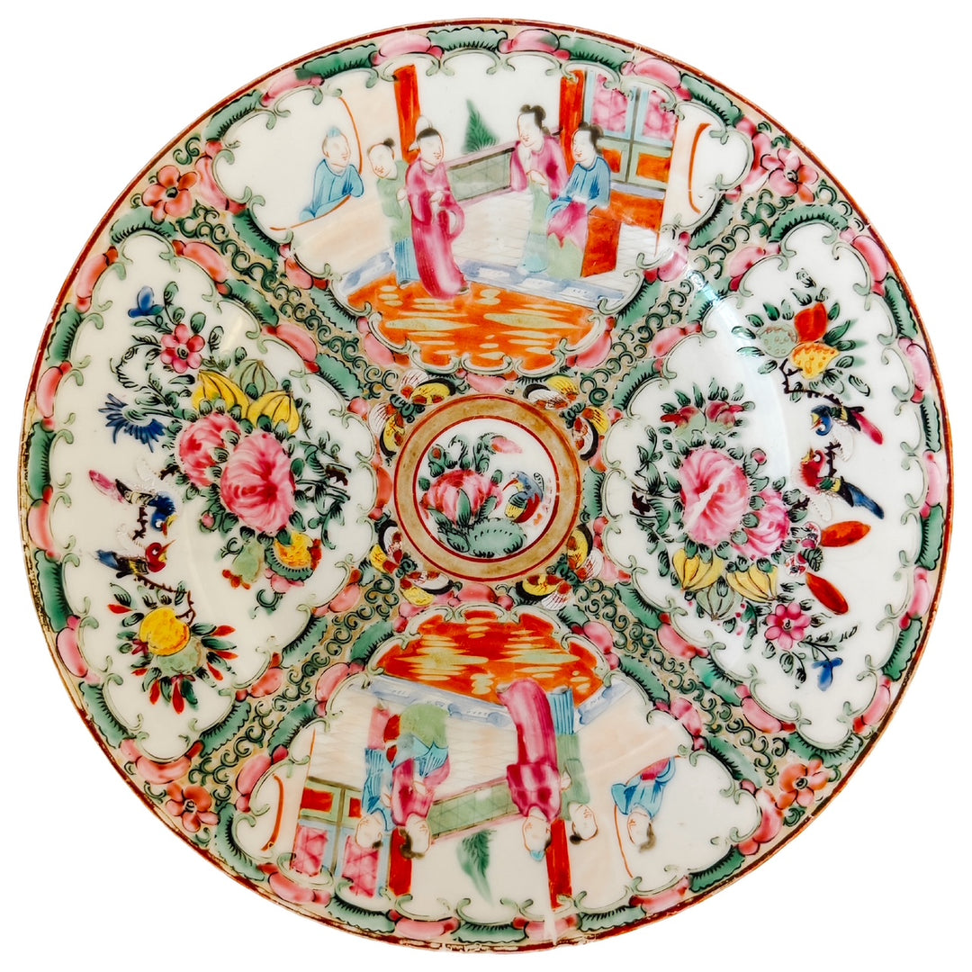 Antique Chinese Export Rose Medallion Plate