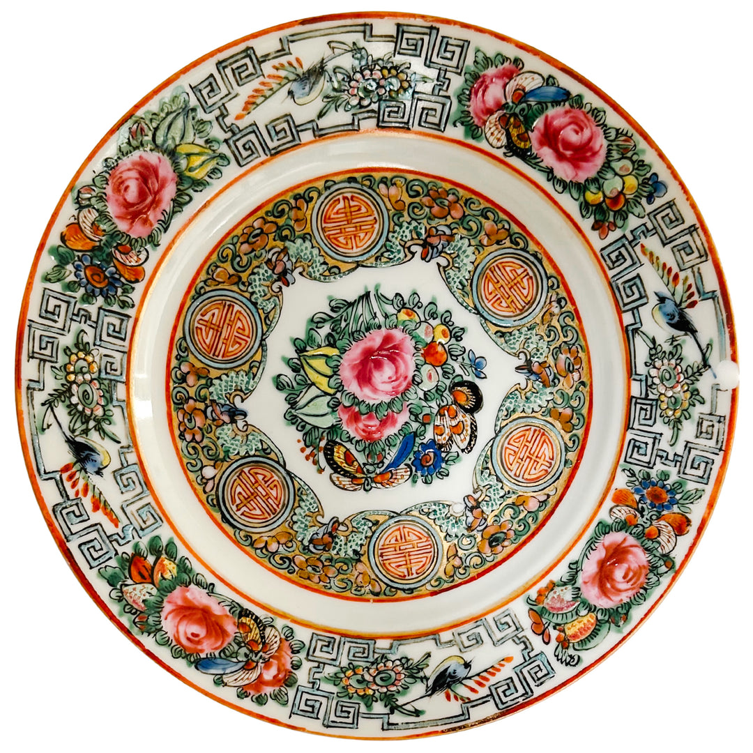 Antique Famille Rose Canton Decorative Plates Set