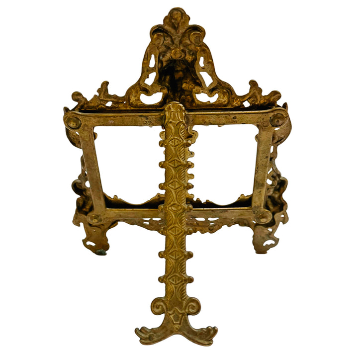 Antique French Art Nouveau Patinated Bronze Double Photo Frame