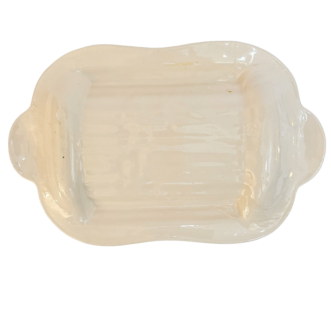 Antique French Majolica Asparagus Serving Platter by St. Clément