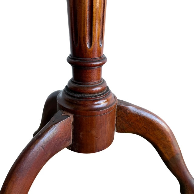 Antique French Neoclassical Mahogany Sunburst Inlaid Oval Side Table With Pierced Brass Gallery