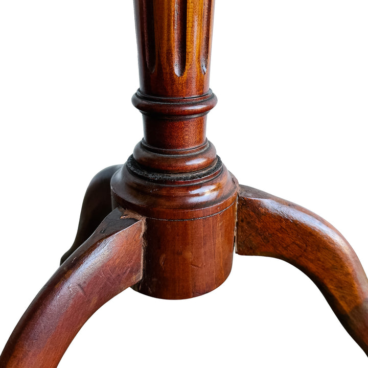 Antique French Neoclassical Mahogany Sunburst Inlaid Oval Side Table With Pierced Brass Gallery