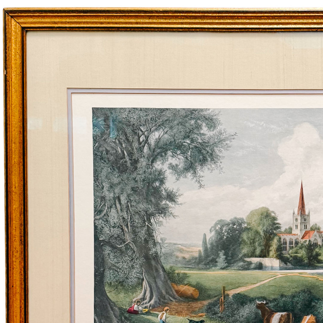 Large Framed Vintage Stratford-on-Avon James Fairman Lithograph