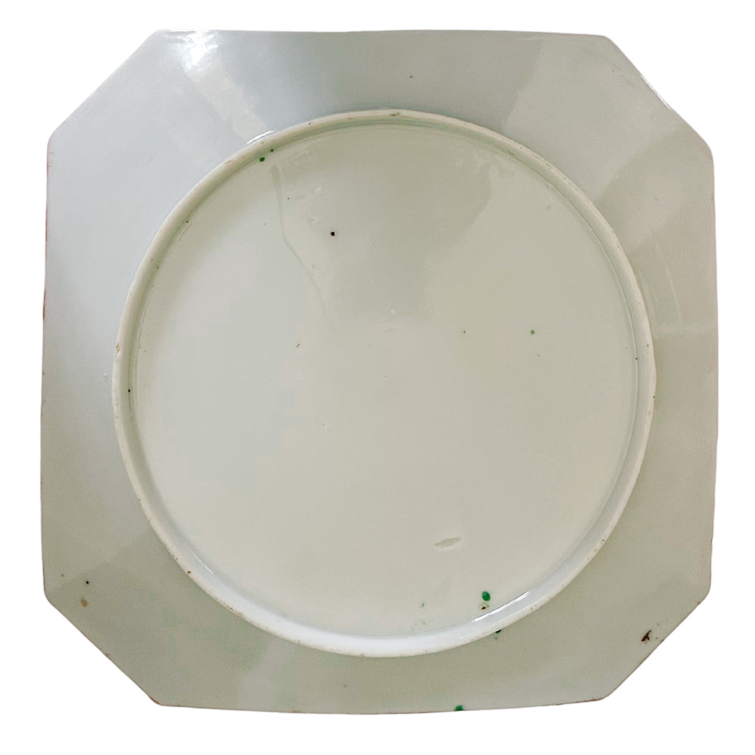 Antique Octagonal Rose Medallion Plate 