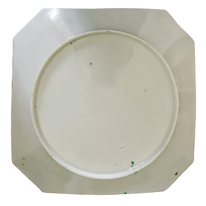 Antique Octagonal Rose Medallion Plate 