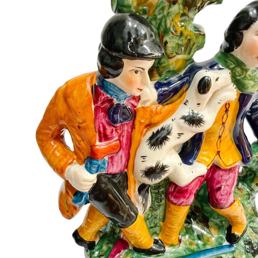 Antique Staffordshire England "Murder of Thomas Smith" Spill Vase