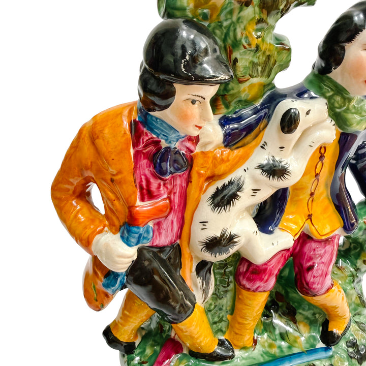 Antique Staffordshire England "Murder of Thomas Smith" Spill Vase