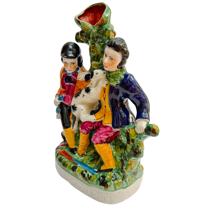 Antique Staffordshire England "Murder of Thomas Smith" Spill Vase