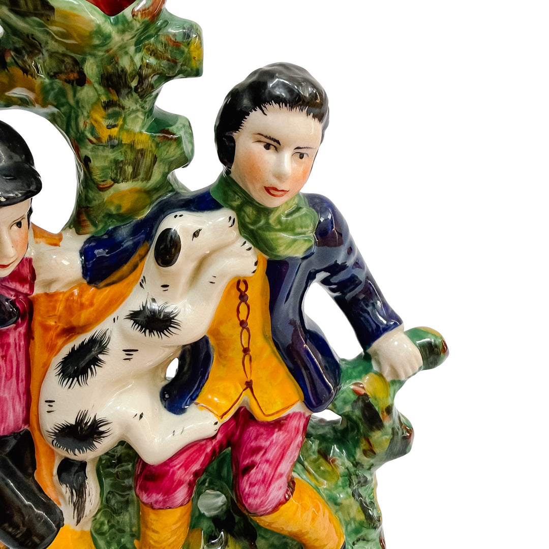 Antique Staffordshire England "Murder of Thomas Smith" Spill Vase