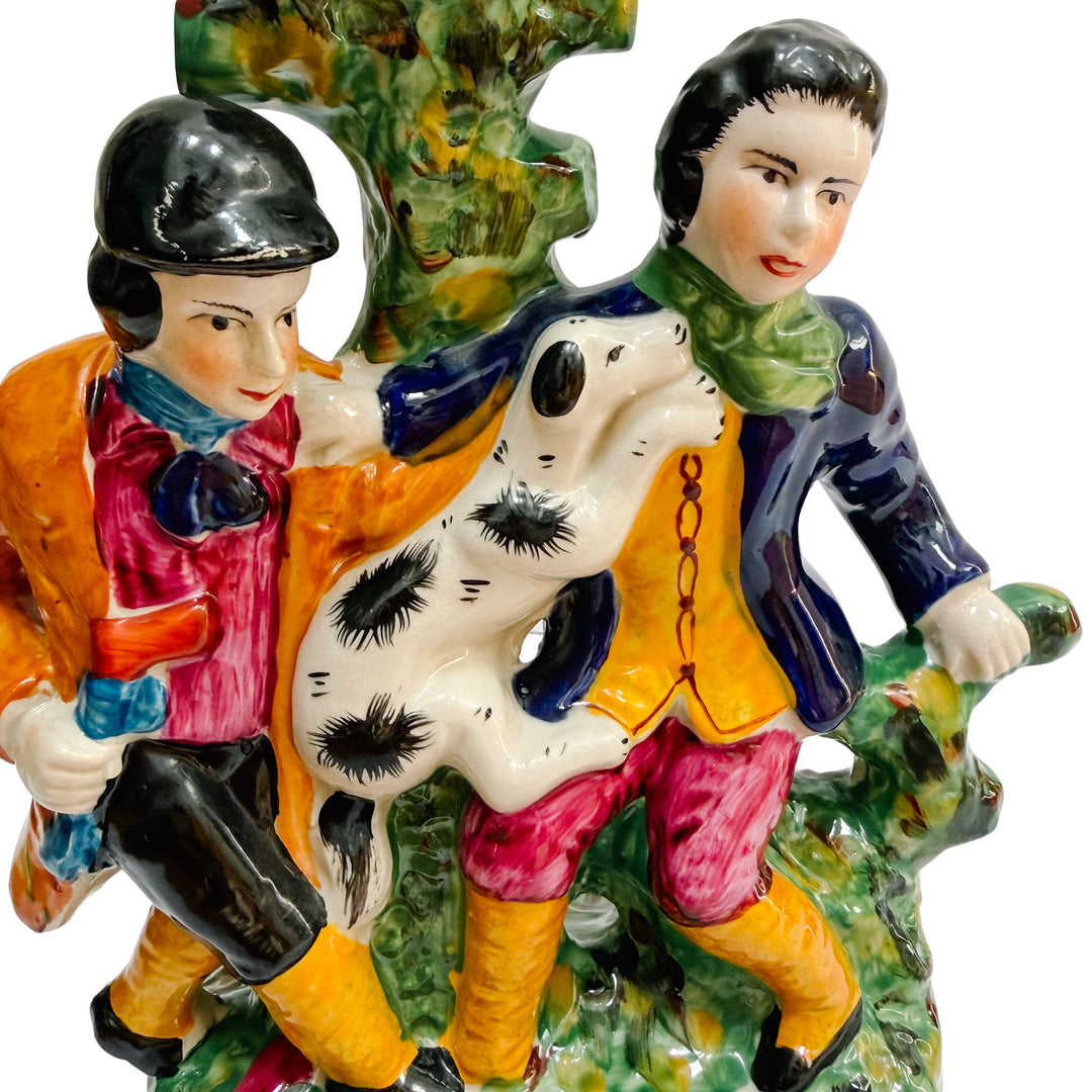 Antique Staffordshire England "Murder of Thomas Smith" Spill Vase