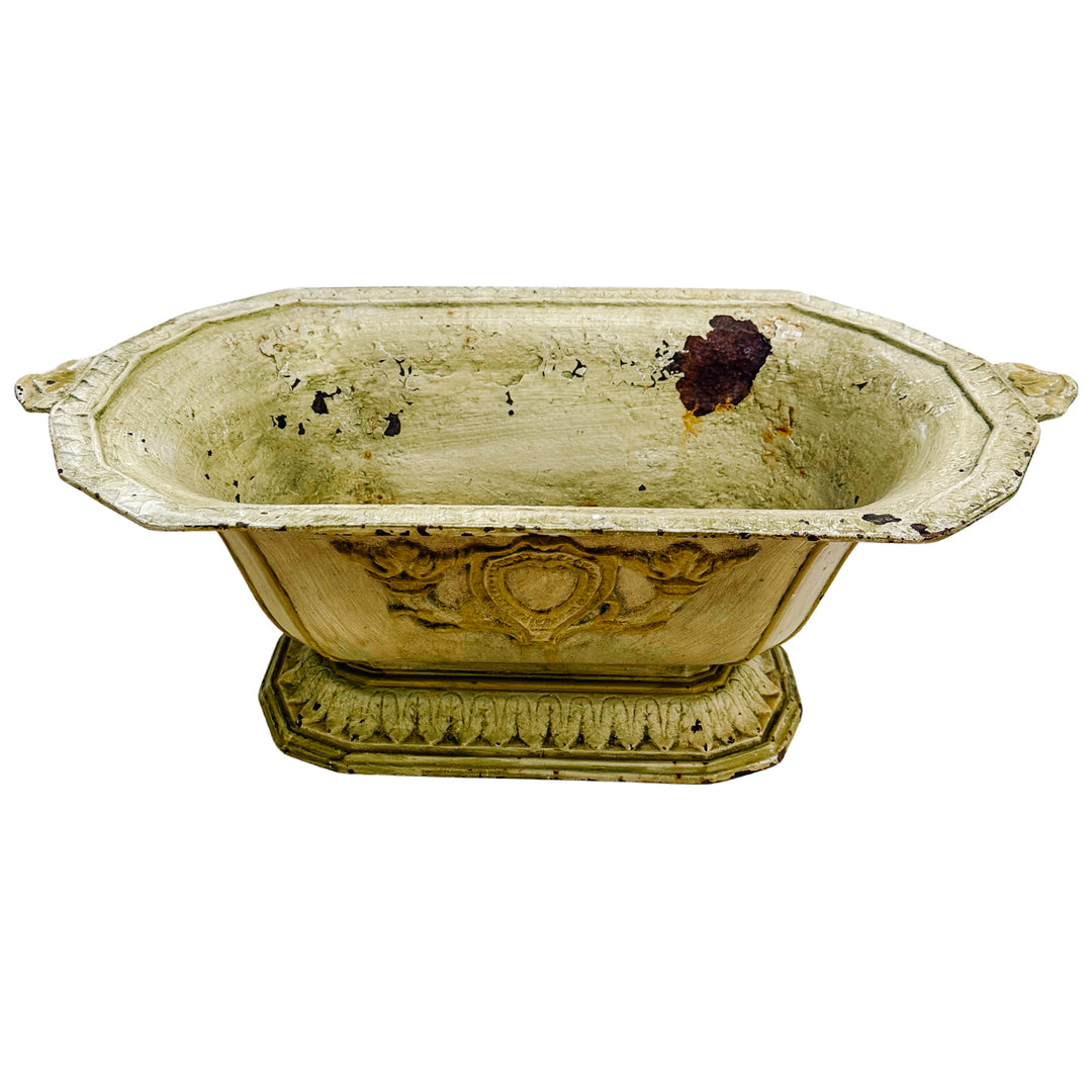 Antique 19th C. French Louis XVI Style Cast Iron Footed Jardiniere Planter