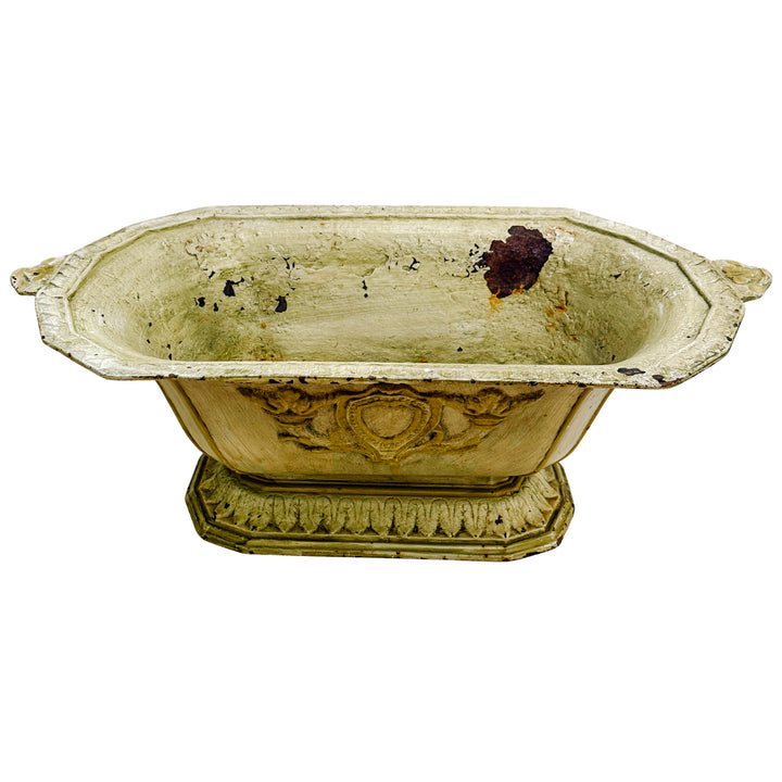 Antique 19th C. French Louis XVI Style Cast Iron Footed Jardiniere Planter