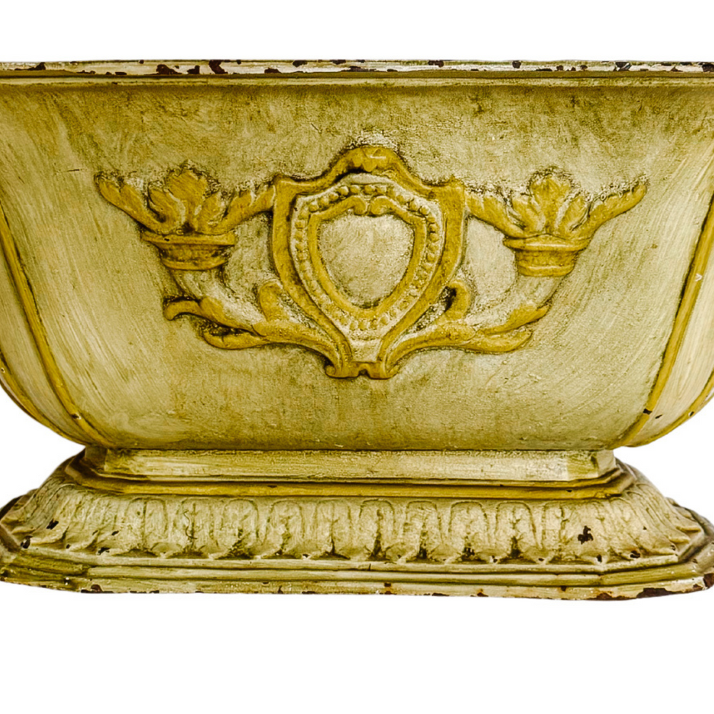 Antique 19th C. French Louis XVI Style Cast Iron Footed Jardiniere Planter
