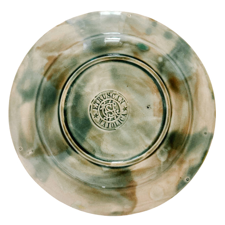 Antique American Etruscan Majolica Maple Leaf Plate
