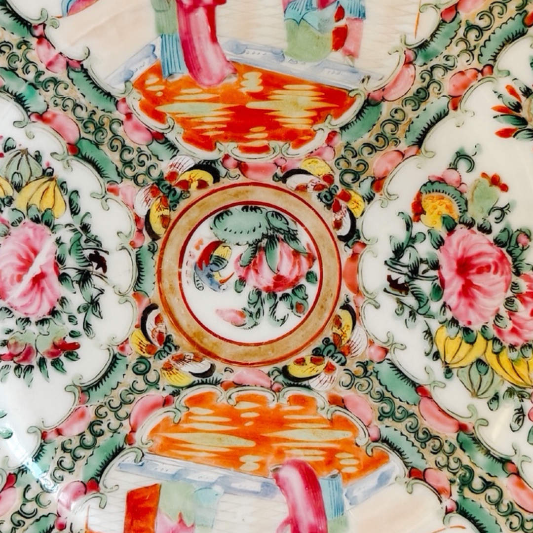 Antique Chinese Export Rose Medallion Plate