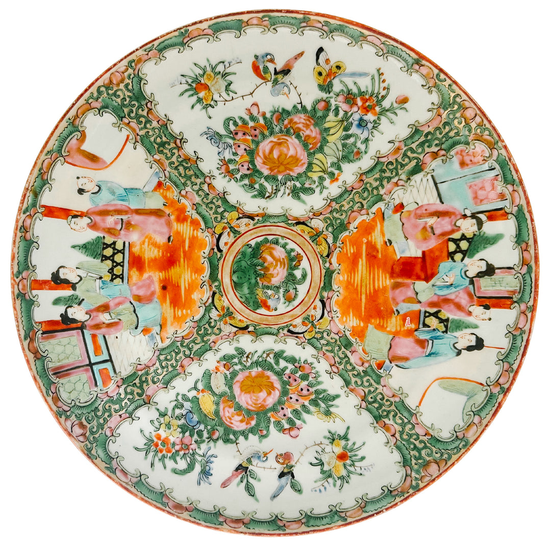Antique Chinese Export Rose Medallion Plate