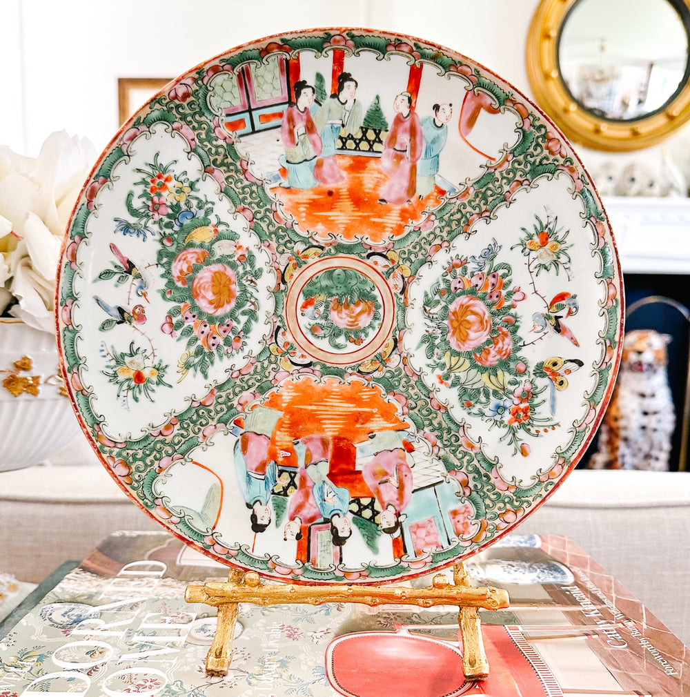 Antique Chinese Export Rose Medallion Plate