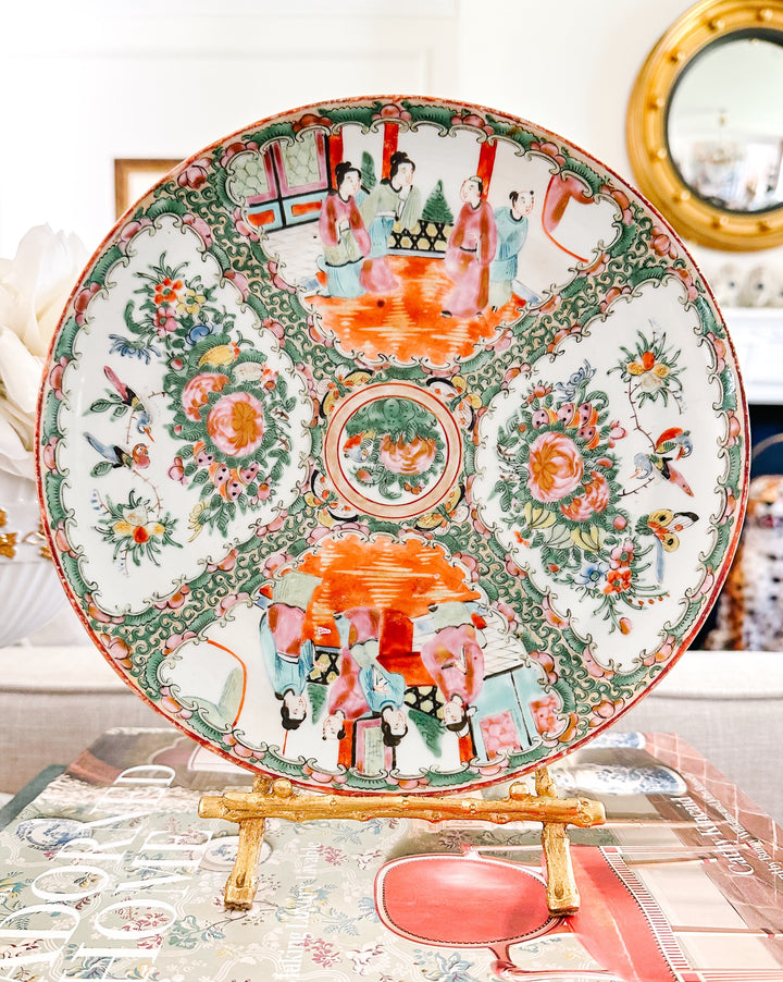 Antique Chinese Export Rose Medallion Plate