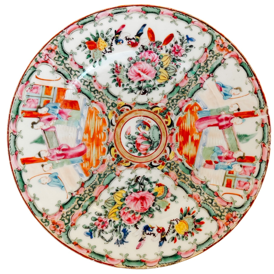 Antique Chinese Export Rose Medallion Plate