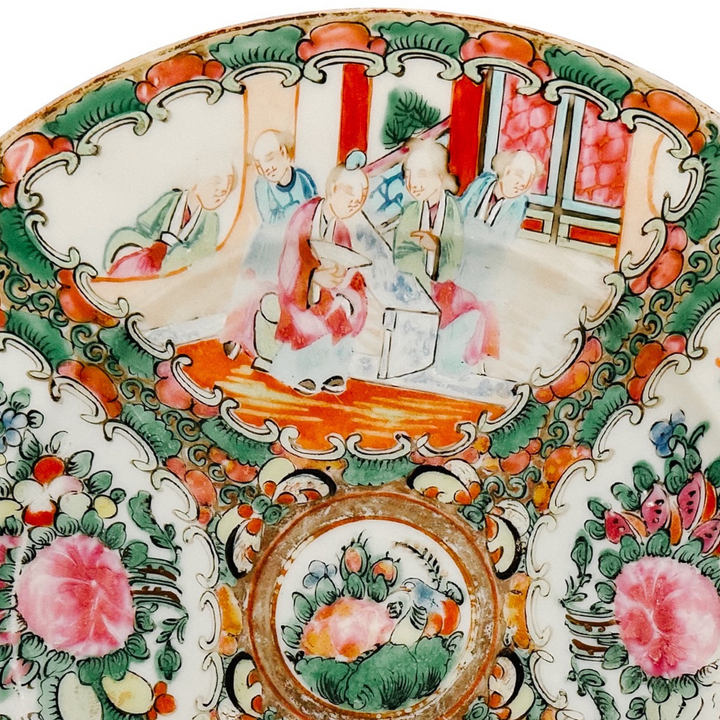 Antique Chinese Export Rose Medallion Plate