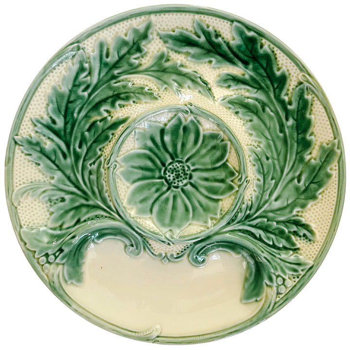 1930s French Faience Artichoke Decorative Plate by Gien