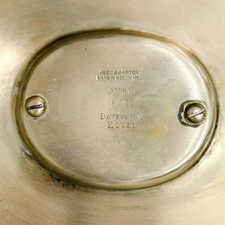 Antique Reed & Barton Silver Soldered Food Cloche From Historic Davenport Hotel