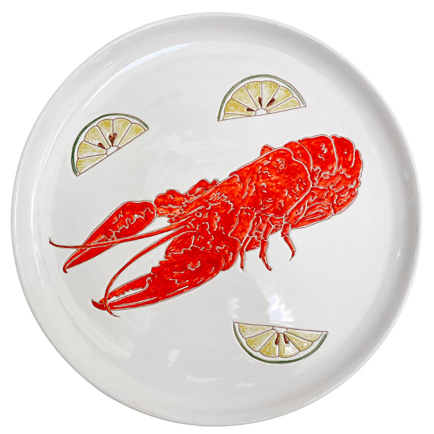Italian Ceramic Lobster & Lemon 13.5" Platter