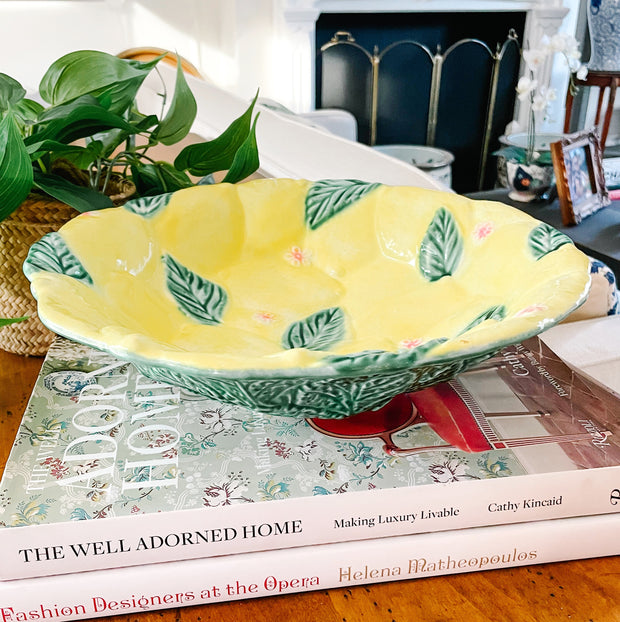 Vintage Italian Lemons & Green Cabbage Bowl