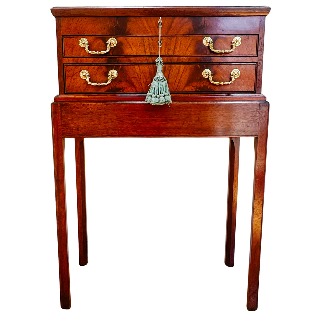 Vintage Baker Colonial Williamsburg Mahogany Silverware Chest