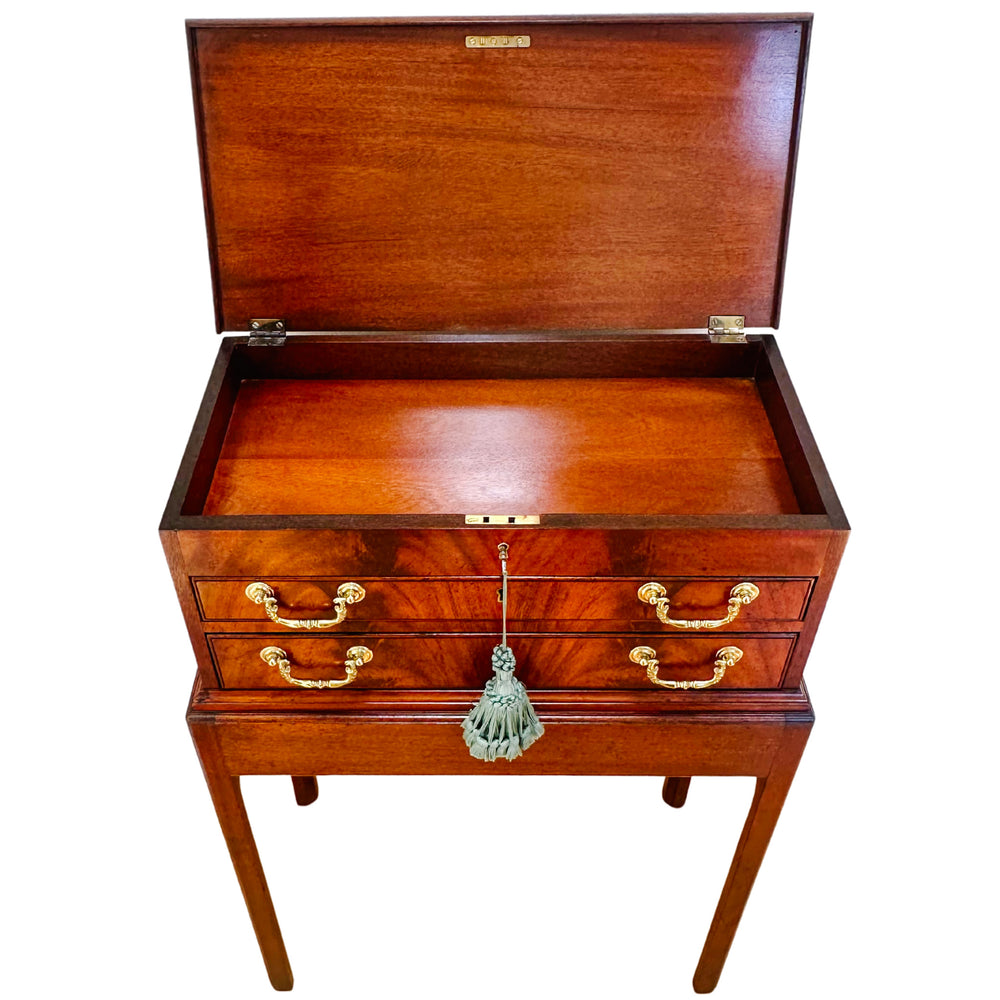 Vintage Baker Colonial Williamsburg Mahogany Silverware Chest