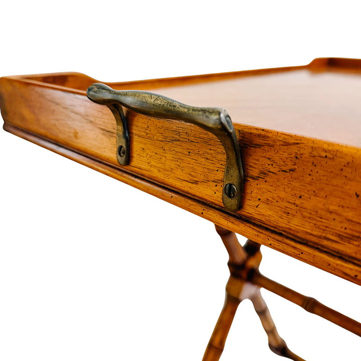 1970s Bamboo Accent Table With Removable Butler Tray by Drexel Heritage