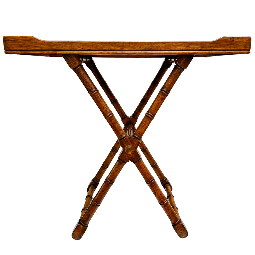 1970s Bamboo Accent Table With Removable Butler Tray by Drexel Heritage
